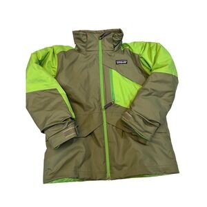 Patagonia Ski Snowboard Jacket boys S 7-8 Green Insulated Waterproof snowshot
